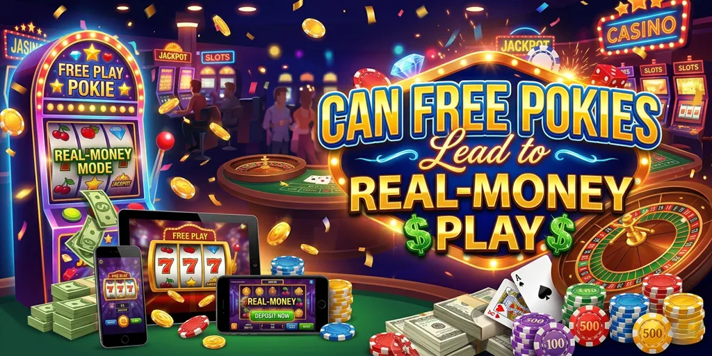 Can Free Pokies Lead To Real-Money Play