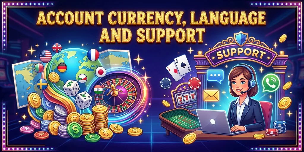 Account Currency, Language And Support