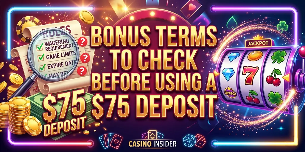 Bonus Terms To Check Before Using A $75 Deposit