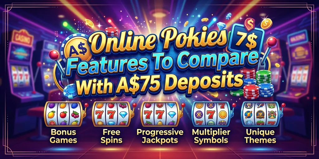 Online Pokies Features To Compare With A$75 Deposits
